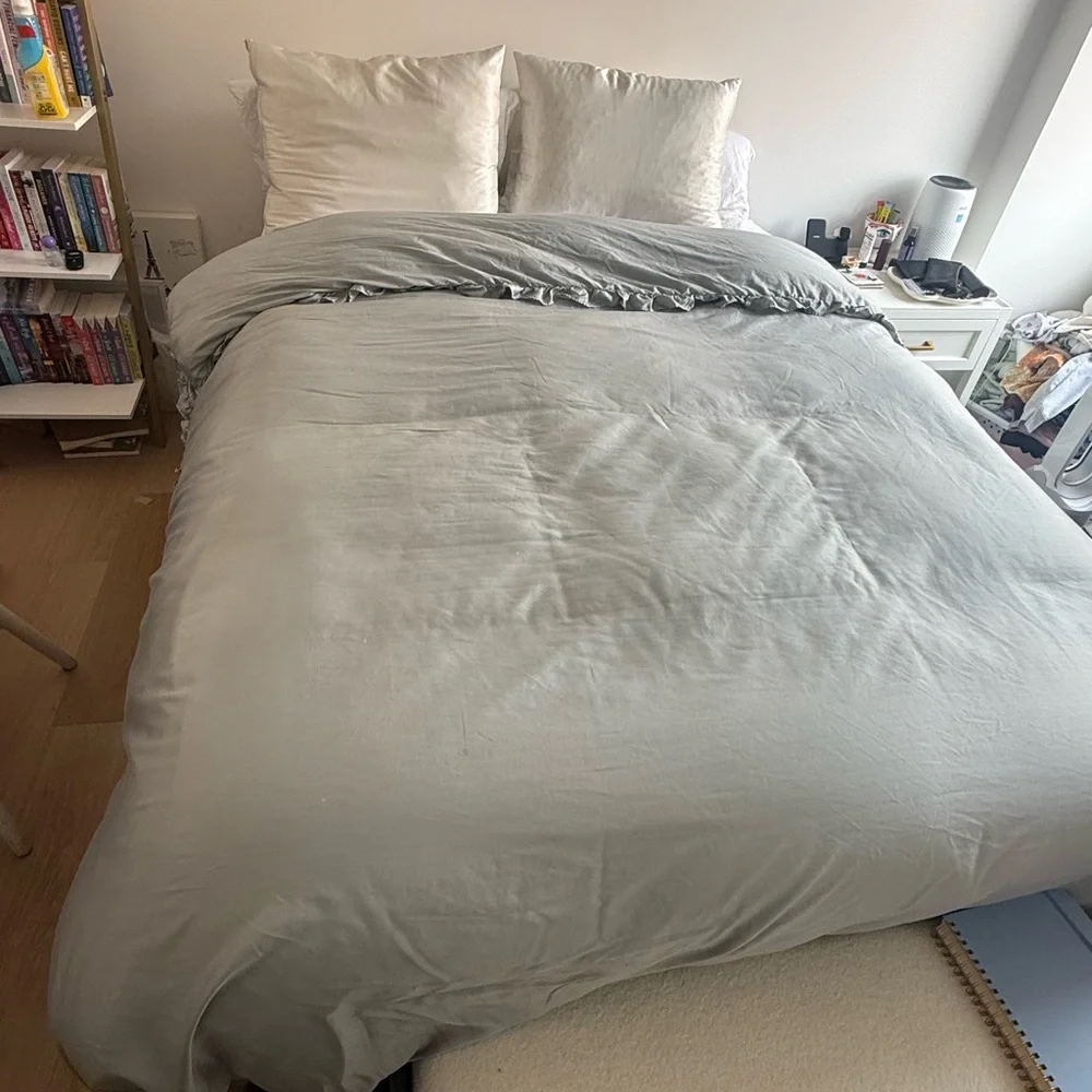 Anthropologie Pale Blue Comforter Set